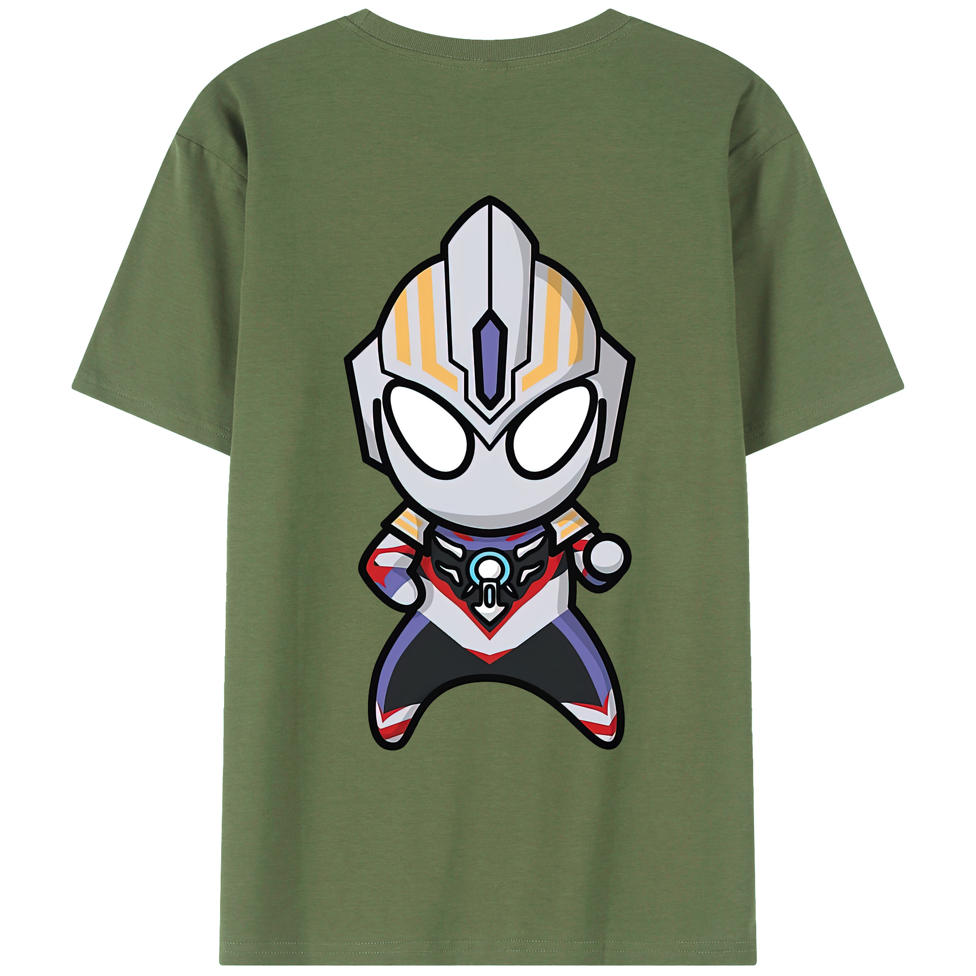 （画像用） ウルトラマン Ultraman 綿100％ メンズ半袖Tシャツ（バックプリント） 通気性